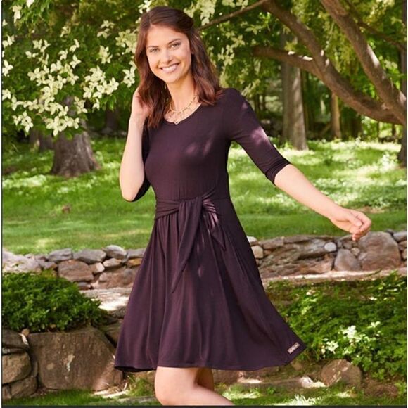 Matilda Jane Class Reunion Dress Burgundy Small - Picture 2 of 4